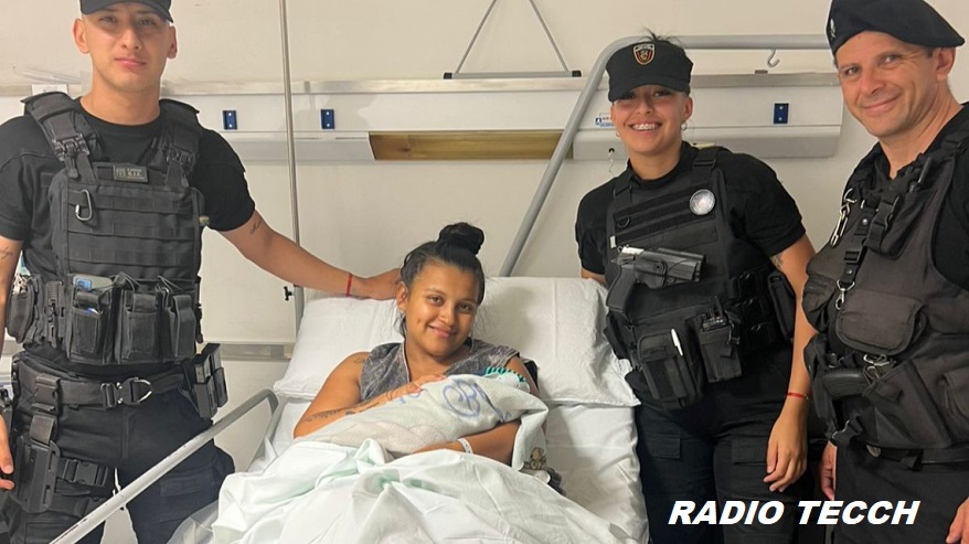 Policías asistieron un parto en las primeras horas del año.