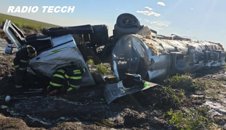 Murió un camionero tras volcar en la Ruta 98, en jurisdicción de Vera.
